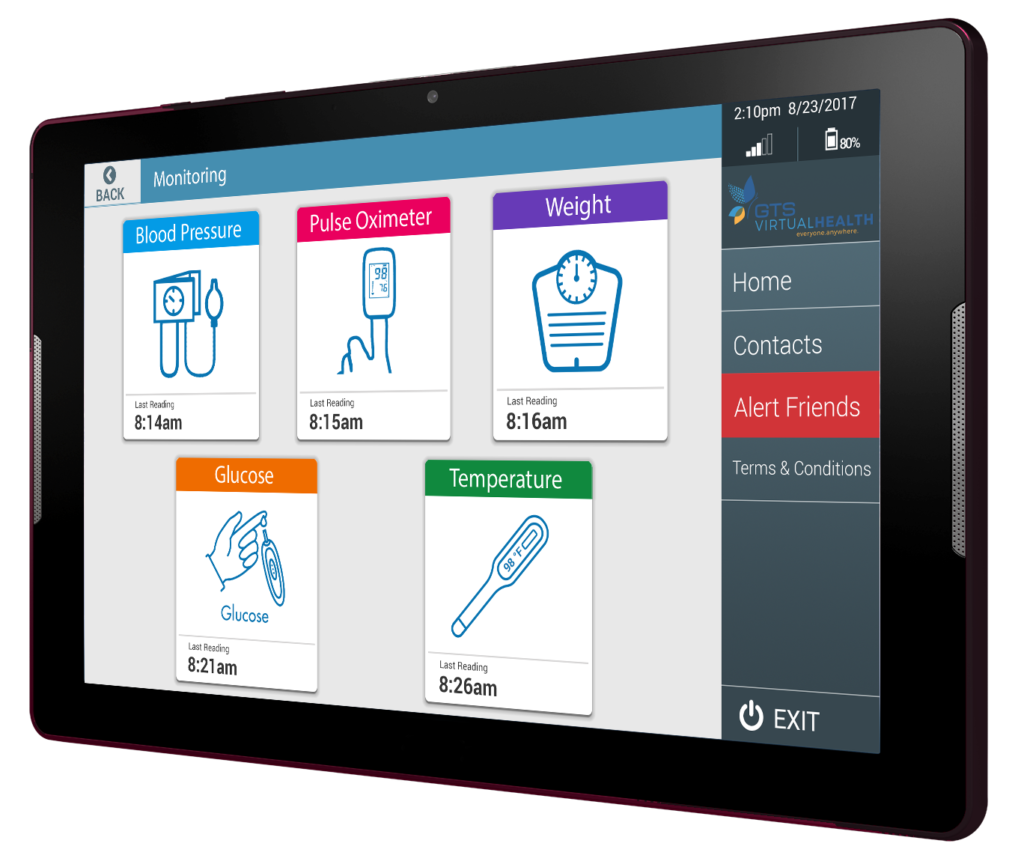 tablet_with_GTS_readings GTS VirtualHealth - Telehealth Software
